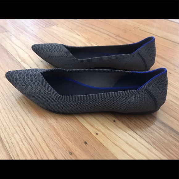 Rothy's Shoes - Rothy’s Retired Point Flats Python Grey Sz 10